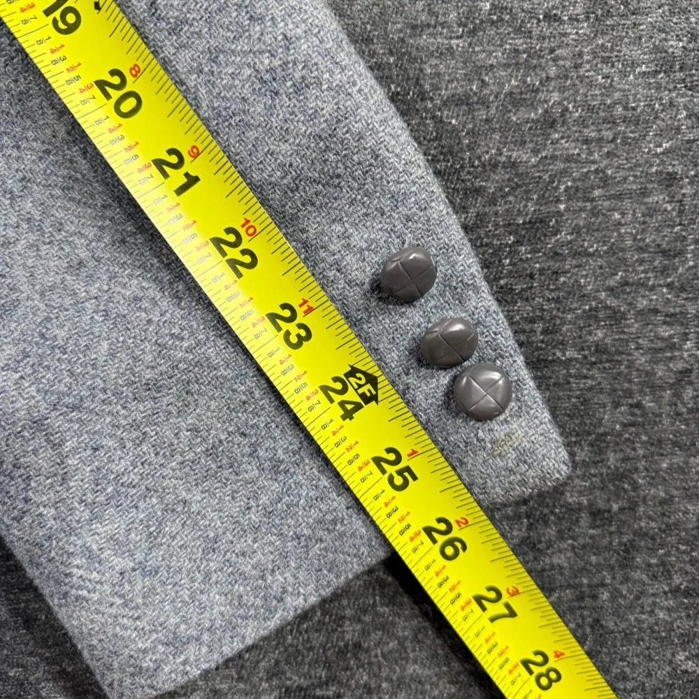 Vintage Grand Entry Men Western Blazer Grey Wool Cowboy Sport Coat Elbow Patches